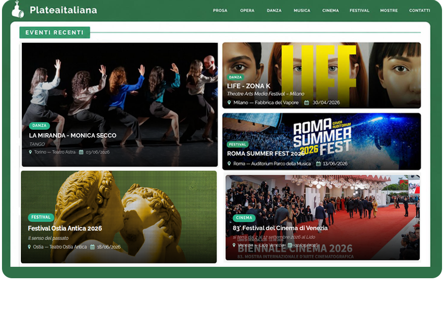 plateaitaliana.com - sito di informazione culturale online - TaliaWeb
